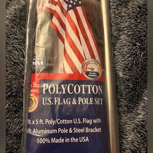 Flag and pole set